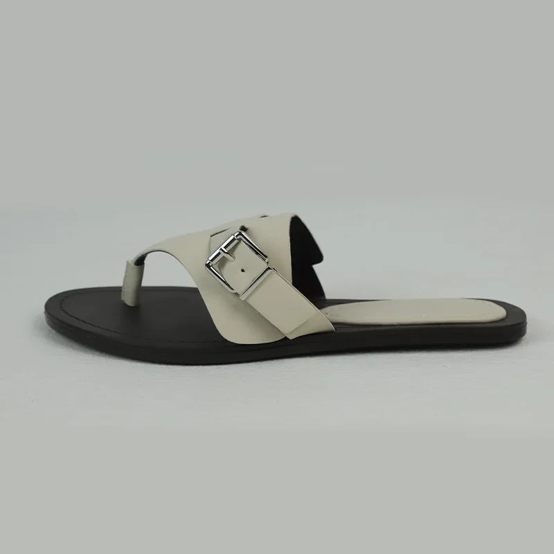 Summer Slippers Women's Beach Flip Flops Comfortable Soft Sole Ladies Slides Casual Buckle Belt Brand Designer Flat Shoes